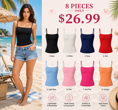 Women's Sleeveless Camisole Shirts 🔥 Soft, Slimming & Stylish — Your New Favorite Layer💕