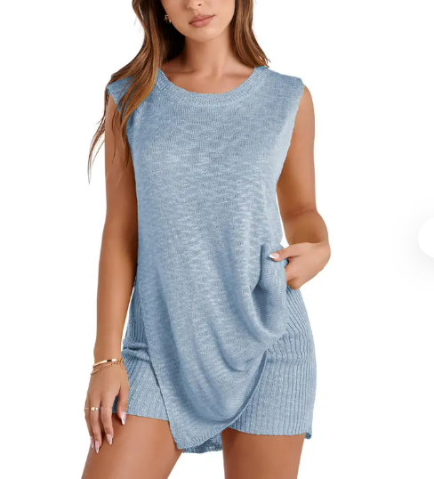 ✨ Women's 2-Piece Ribbed Knit Cozy Loungewear Set• Perfect for Home & Vacation 💕💕