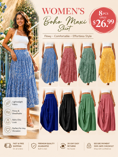 ✨ Comfort Meets Style in This Must-Have Maxi Skirt!🌸 Your New Favorite Summer Skirt Is Here!💕