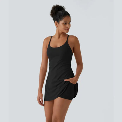 ⏳Final Promo💞Plush Backless Active Dress | One Second Easy Pee Design
