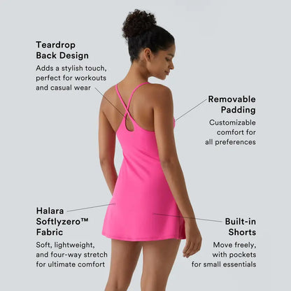 ⏳Final Promo💞Plush Backless Active Dress | One Second Easy Pee Design
