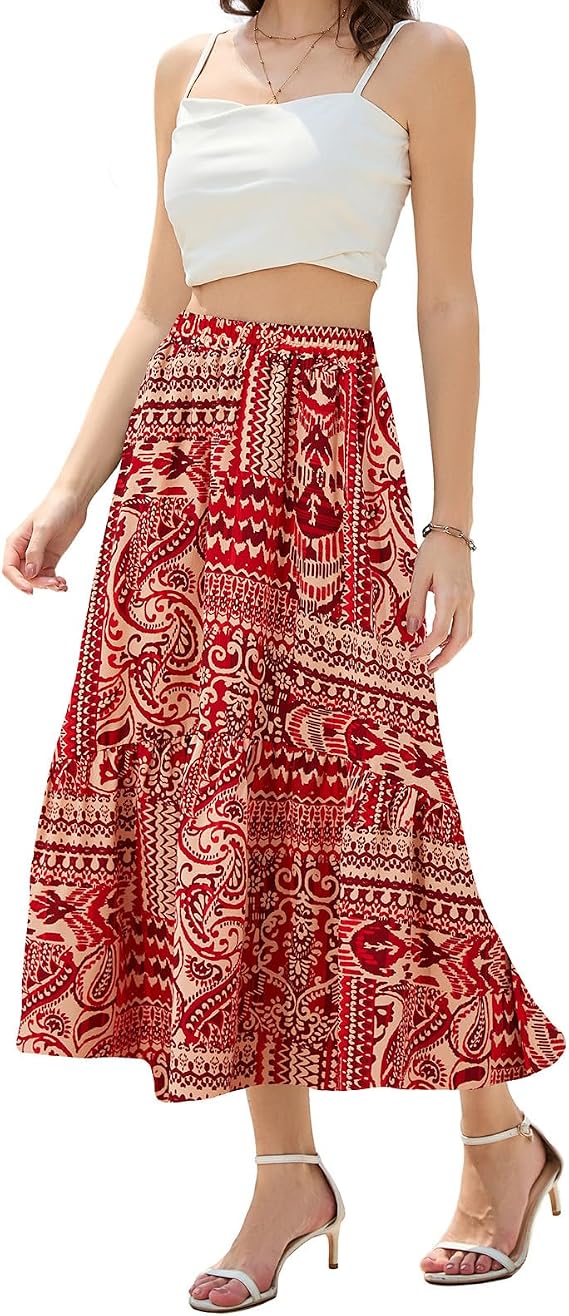 🔥 Everyone's Falling in Love with This Flowy Maxi Skirt💃  You'll Reach for Again & Again💕