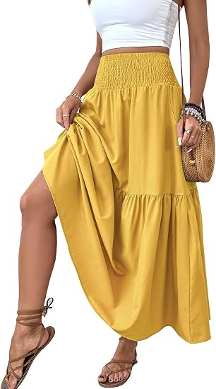 ✨ Comfort Meets Style in This Must-Have Maxi Skirt!🌸 Your New Favorite Summer Skirt Is Here!💕