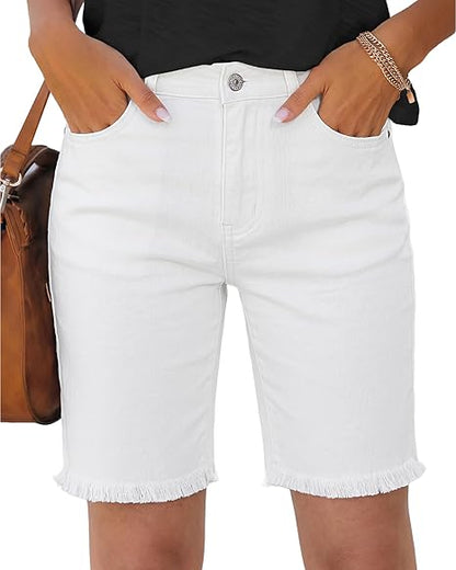 🔥 Summer Must-Have! Distressed Denim Bermuda Shorts 👖✨