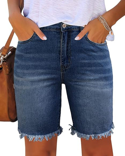 🔥 Summer Must-Have! Distressed Denim Bermuda Shorts 👖✨